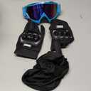 DOT Adult Dirt Bike Helmet with Goggles Gloves & Mask Adjustable Sun Visor Motorcycle Adult ATV Helmet Off-Road Motocross Downhill Moped MX BMX for Unisex Adult-188-Blue Cowboy, Large