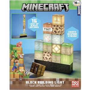 Paladone Minecraft Building Block Night Light – Officially Licensed LED Lamp for Boys’ Bedrooms, Gaming Decor & Gifts – Fun Minecraft Room Accessory