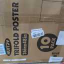 10 Pack White Trifold Poster Board, 36in x 48in Corrugated Project Board