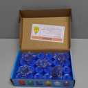 LANKER 500 PCS Blue Artificial Rose Petals with 24 PCS Bright Flickering Blue Flameless LED Tea Lights Candles (Blue Lights with Blue Rose Petals)