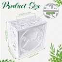 OurWarm White Wedding Card Box for Receptions, PVC Gift Card Box for Wedding with Acrylic Windows, Rustic Envelope Money Gift Box for Anniversary Bridal Baby Showers Graduation Birthday Party