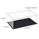 uxcell Acrylic Clear Display Case Box Dustproof Protection Showcase Cube Collectibles Show Box 11.8x5.9x3.9inch