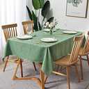 maxmill Square Table Cloth Swirl Design Water Proof Wrinkle Free Heavy Weight Soft Tablecloth Decorative Fabric Table Cover for Outdoor and Indoor Use Square 70 x 70 Inch Sage Green