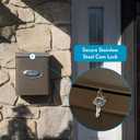 Architectural Mailboxes Designer Galvanized Steel Wall-Mount Mailbox, DVKPBZ0AM, Venetian Bronze, Medium