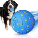 Interactive Dog Toys: Smart Dog Ball Auto-Bounce, Vibrating & Jumping Action! Durable Duraspin Design for Aggressive Chewers. Rechargeable & Long-Lasting, Keeps Dogs Busy and Entertained Blue