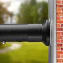 Tension Curtain Rod,63-123 Inch Heavy Duty Shower Curtain Rods Spring Tension No Drill - Adjustable Shower Rod Non-Slip,Tension Rod for Windows Room Divider Balcony Outdoor Patio,Matte Black