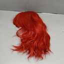 Red Wig Neon Red Wigs Short Curly Wigs with Bangs for Women Daily Party or Cosplay Hairnet Include
