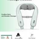 Snailax Cordless Neck Massager with Heat, Shiatsu Neck Shoulder Massager for Pain Relief Deep Tissue, 4D Kneading Back Massager Pillow, Rechargable Portable Massager, Gifts/Presents for Women, Men