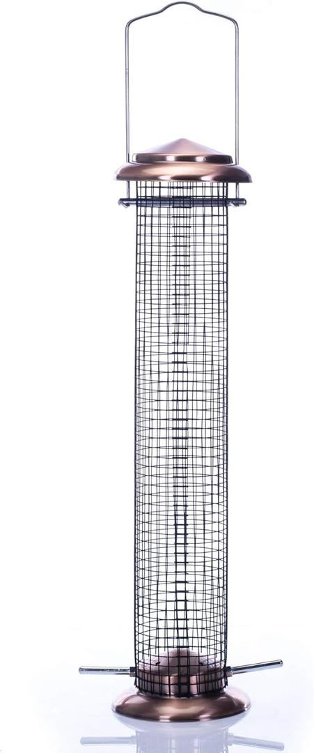 Cottage Garden 15 inch Copper Finish Weather Resistant 1 Lb. Metal Mesh Outdoor Hanging Nut Bird Feeder