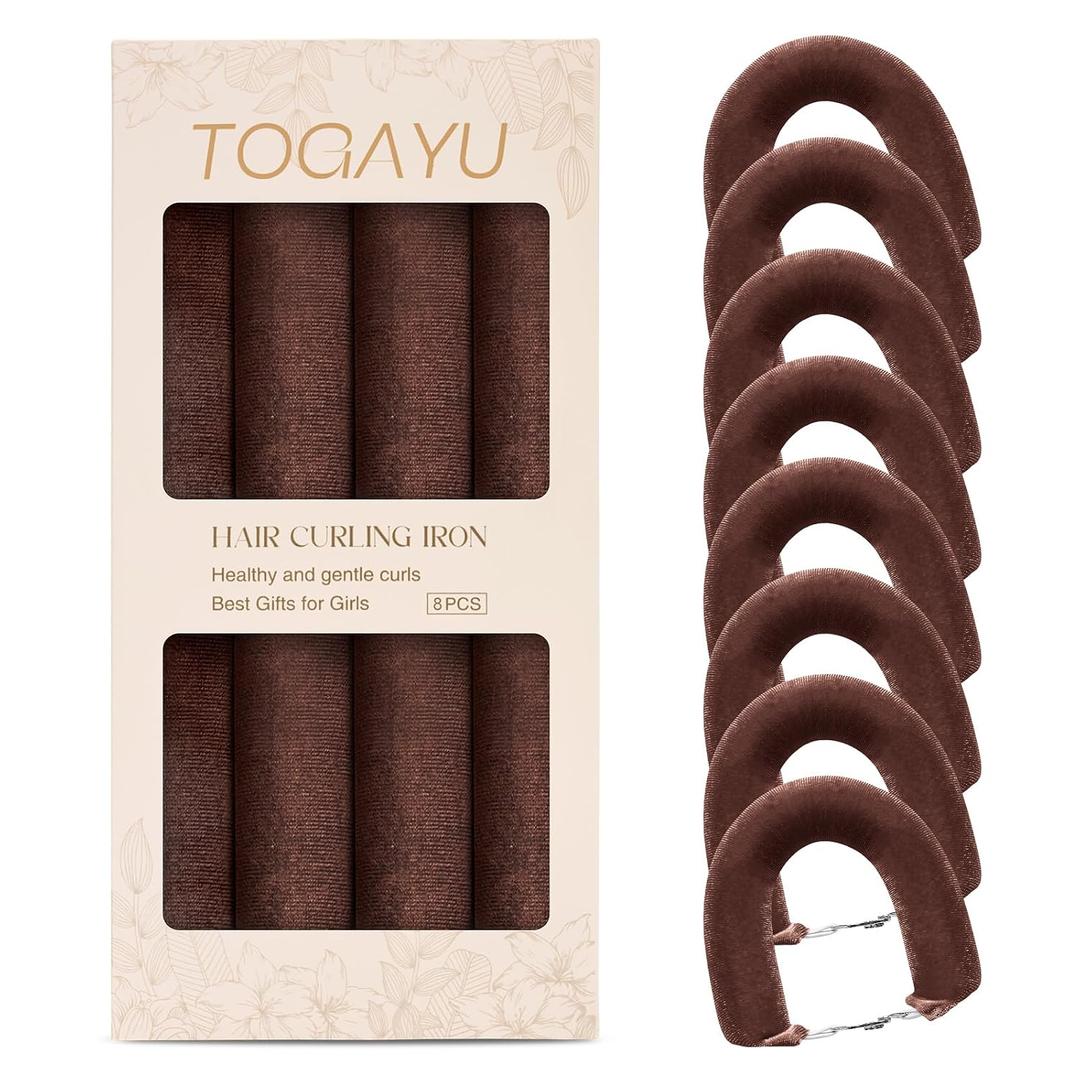 Heatless Curls Overnight Set - Jumbo Overnight Hair Curlers to Sleep In, Soft Velvet Hair Rollers for Women, No Damage Curls Styling Tools, 6 pcs