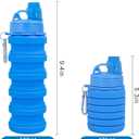 Collapsible Water Bottles Travel water bottle Sports Portable Sport Water Bottle Reusable Water Bottles comes with mountaineering Buckle 500ml silicone Water-proof camping water bottle