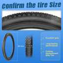 Foldable Mountain Bike Tire 20/24/26/27.5/29 x 2.4 Inch, Knobby All-Terrain Replacement Tire for MTB & Commuter Bikes Trail Cycling Tire