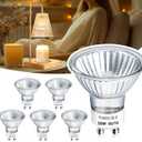 Marycele Halogen Light Bulbs for Candle Warmer Lamp, 6 Pack GU10 120V 50W MR16 Dimmable Warm Light Halogen Bulbs 2 Pin with Long Lifespan, Candle Warmer Lamp Bulb Replacement