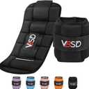 VBSD Adjustable Ankle Weights for Men Women, 2 4 6 8 10 lbs 1 Pair Leg Weight Straps, Weighted Ankle Weight Set with Removable Sandbags for Walking Running Yoga Physical Therapy Gym Home Workout