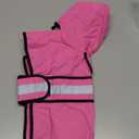 Reflective Puppy Raincoat - Waterproof Adjustable Pet Hooded Slicker Poncho Raincoats Jacket, Lightweight Dog Rain Coat(Pink, Small)