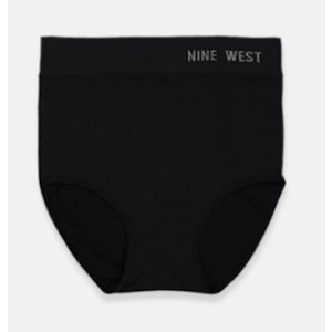 Nine West Women's Underwear Black Comfortable and Stylish Black Seamless Panties with a Wide Waistband.Perfect for Everyday Wear, Size M 