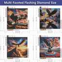 WEUOPG 4 Pack 4th of July Diamond Painting Kits for Adults, Independence Day Eagles Diamond Art Kits, Full Drill Diamond Art with 5D Round Diamonds, DIY Gem Painting Kit for Home Wall Decor 14x14inch