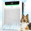Air Purifiers for Home Large Room, Cover Up to 2600 Ft with Washable Filters, Powerful Turbo Mode, PM2.5 Air Quality Display, 22dB Sleep Mode, Air Cleaner for Pets Hair, Smoke, Odors, HAP607, White