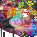 2025 Upgraded Brighter HD Christmas Projector Lights, IP67 Waterproof Outdoor Christmas Decoration Projector Light, Festive Atmosphere Projection Lights for House Yard Party Decorations with Remote
