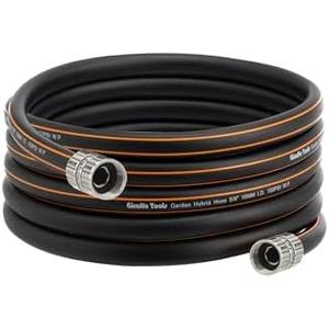 Giraffe Tools Leader Hose 8ft x 5/8", Custom Length, Heavy Duty, No Kink, Flexible, Rubber Garden Hose, Leakproof Water Hose with Male to Female Fittings, 600 Burst PSI