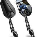 DREAMIZER Fairing Motorcycle Mirrors Adjustable Arrow Black Rearview Mirrors Compatible with Kawasaki Ninja Honda CBR600RR CBR1000RR CBR500R CBR300R Suzuki GSXR 600 750 Yamaha R15 R25 YZF600R
