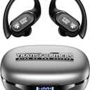 Transformers Over The Ear Earbuds Wireless Bluetooth 5.4 LED Power Display Earbuds with Earhooks 65H Playtimes Deep Bass IPX5 Waterproof Ear Buds for Sports/Workout, TF-T26 Optimus Prime (Grey)