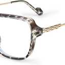 VISOONE 2 Pack Oversized Blue Light Blocking Glasses with Chic Square TR90 Frame and Metal Temple for Women Men REMY