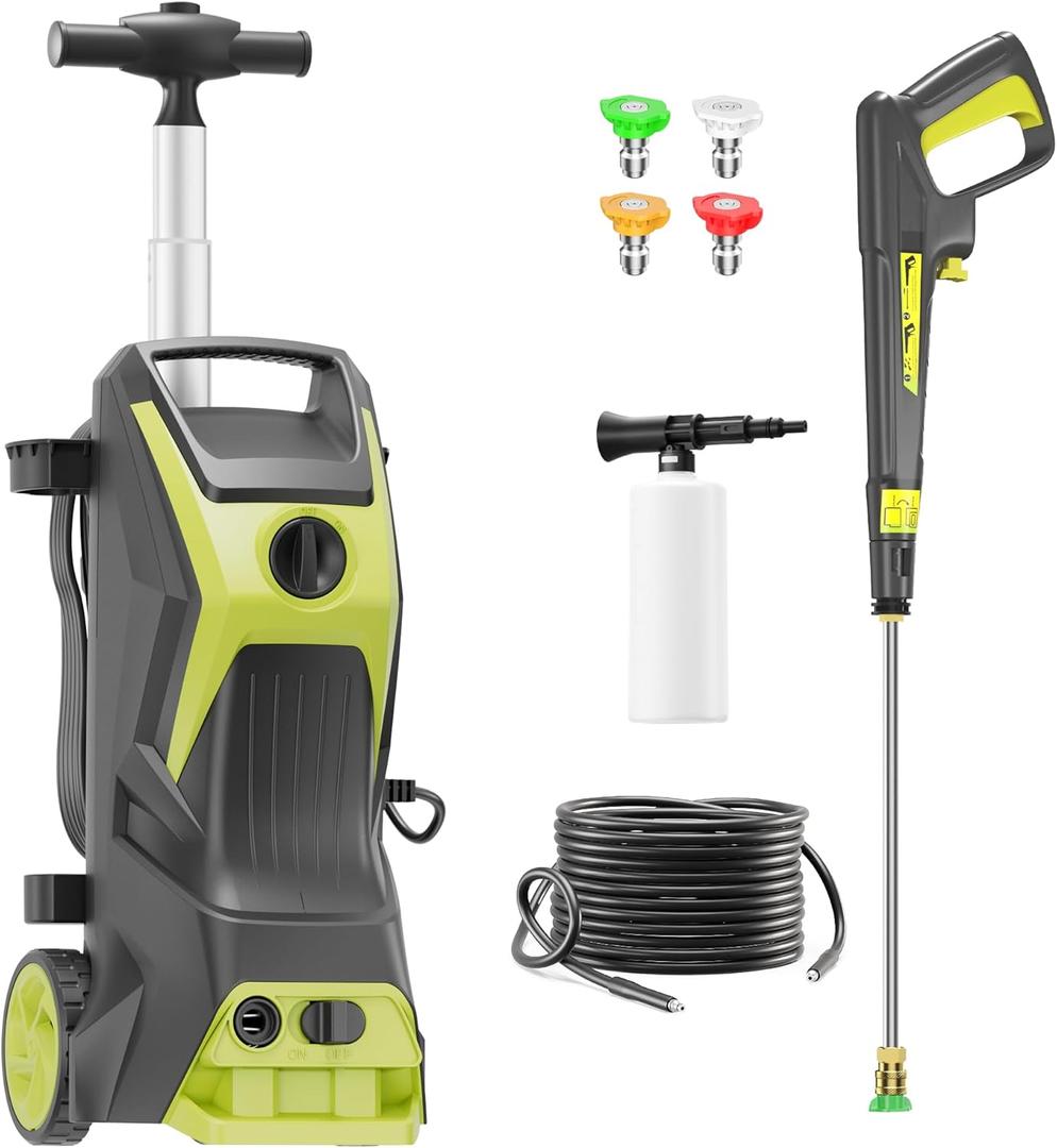 Pressure Washer Electric Power Washer 4800PSI-Max 3.2GPM Power Washer Wash Machine Electric Powered with Foam Cannon for Car, Floor, Garage. (4800 PSI)