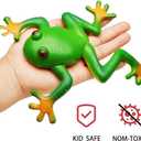 3 x Decompress and Stres Frog Toys, Realistic Frog Figurines Simulation Animal Model Soft Stretchy Spoof Vent Stress Toy Frog Party Decor for Relief, Elastic Spoof to Vent Stress Party Toy
