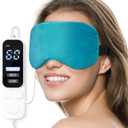 Ezona Heated Eye Mask, Warm Eye Compress Mask, USB Electric Eye Heating Pad with Temperature & Timer Control, Dry Eye Mask for Dry Eyes Blepharitis Sinus Migraine Stye MGD Puffiness Blue