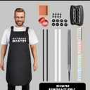 OutdoorMaster Ski Snowboard Tuning and Waxing Kit with Waxing Iron,Ski Wax,Edge Tuner,Brush,Wax Scraper,Ptex,Fixer Screw,Rubber Band (Upgrade)