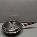 13.07-Inch Carbon Steel Wok Pan with Lid: Woks & Stir-Fry Pans Nonstick with Steamer for Cooking Pan Set, Large Deep Chinese Frying Saute Pan Wok Skillet, Induction Compatible, Stay-Cool Handle, Gifts