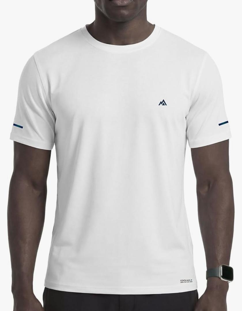 Cooling Bamboo Viscose Loose Fit Gym T-Shirts Lightweight Workout Moisture Wicking Running Crew Neck Tee White XL