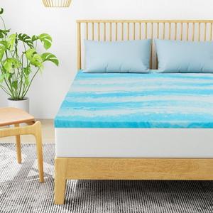 Aidoly Mattress Topper Twin, 2 inch Soft Memory Foam Cooling Gel Mattress Topper