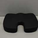 5 STARS UNITED Seat Cushion for Tailbone Pain Relief  Memory Foam Lifting Pillow for Coccyx, Hip, Hemorrhoid, Sciatica & Post-Surgery Recovery  Wheelchair, Car, Desk, Gaming & Office Chairs, Black (Standard)