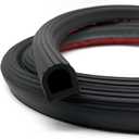 D Shape EPDM Rubber Seal Strip, Self-Adhesive Rubber Weather Stripping for Boat, Auto, RV, Marine, Garage Doors/Window and More, W:1"; H:1.1"; L:20Feet