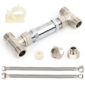 595926 Brass Sensor Valve Kit with Chrome Finish - Direct Fit for 500800/800805 Instant Hot Water Recirculating Pumps - Replaces 367010 Plastic Bypass Valve