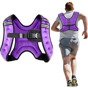 Weighted Vest Weight Vest for Men Women Kids Weights Included, Body Weight Vests Adjustable for Running, Training Workout, Jogging, Walking (12 lbs, Purple)