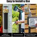 Short Garden Hose 10 ft, Male to Female Heavy Duty Stainless Steel Small Water Hose Extende Connector, Flexible No Kinks Leakproof 3/4 in Fittings, Lightweight Metal Leader Hose,MBT10S Model