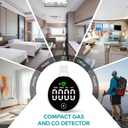 USB 2-in-1 Gas & Carbon Monoxide Detectors with Touch Screen, Plug-in/USB-A/USB-C Powered CO & Gas Detector Alarm, CO, Natural Gas, Propane, Methane, Explosive Gas Alarm (2-Pack)