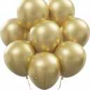 AFTERLOON Biodegradable Balloons Gold 12 Inch 100 Pack, Matte Color Thickened Extra Strong Latex Helium Float, for Baby Shower Gender Reveal Garland Arch Wedding Kids Birthday Party Decorations