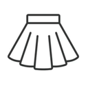 Women's White Skirt, XL