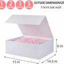 UoeRing 2 Pack White Extra Large Gift Box 17x14.5x6 Inch Magnetic Lid, 1 Count