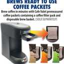 Caf Valet Single Serve Coffee Maker, Brews 10 Ounces of Coffee or Hot Water, Compatible with Caf Valet Coffee Packs