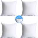 16 x 16 Pillow Inserts Outdoor, Water Resistant Hypoallergenic Square Decorative Throw Pillow Cushion Stuffer Forms Couch Sham - 16 x 16 inches Pack of 4