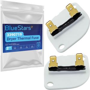 BlueStars Ultra Durable 2 Packs 3390719 Dryer Thermal Fuse - Compatible with Whirlpool & Kenmore Dryers - Replaces PS11741444 AP3133489 688841 690198 279650 3389639 AP6008309