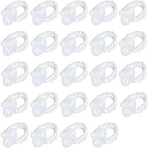 baotongle 24pcs Corsage Wristlet Bracelet Wrist Corsage Prom Elastic Pearl Bands Wedding Corsages Pearl Bracelet Wedding Wristlets DIY for Bridesmaid Bridal Shower Party(24)