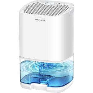 Dehumidifiers for Home 35OZ Small Dehumidifier for Bedroom 2500 Cubic Feet(350sq ft) with 7 LED Lights, Ultra Quiet & Auto Shut off Dehumidifier for Bathroom Basement Closet Garage (White)