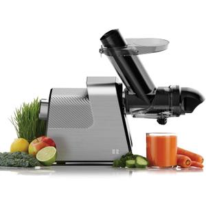 Anybear Masticating Juicer Machines, 3.5" Large Feed Chute Cold Press Juicer Fit Whole Fruits Vegetables with Quiet Motor | 5 Speed Modes | Easy to Clean with Brush | BPA Free (Silver & Black)