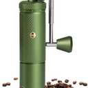 Timemore S3 Manual Coffee Grinder - External Adjustment with Stainless Steel Patented Burr | Hand Coffee Grinder High Precision | Premium Timemore Grinder Chestnut, S3 Green